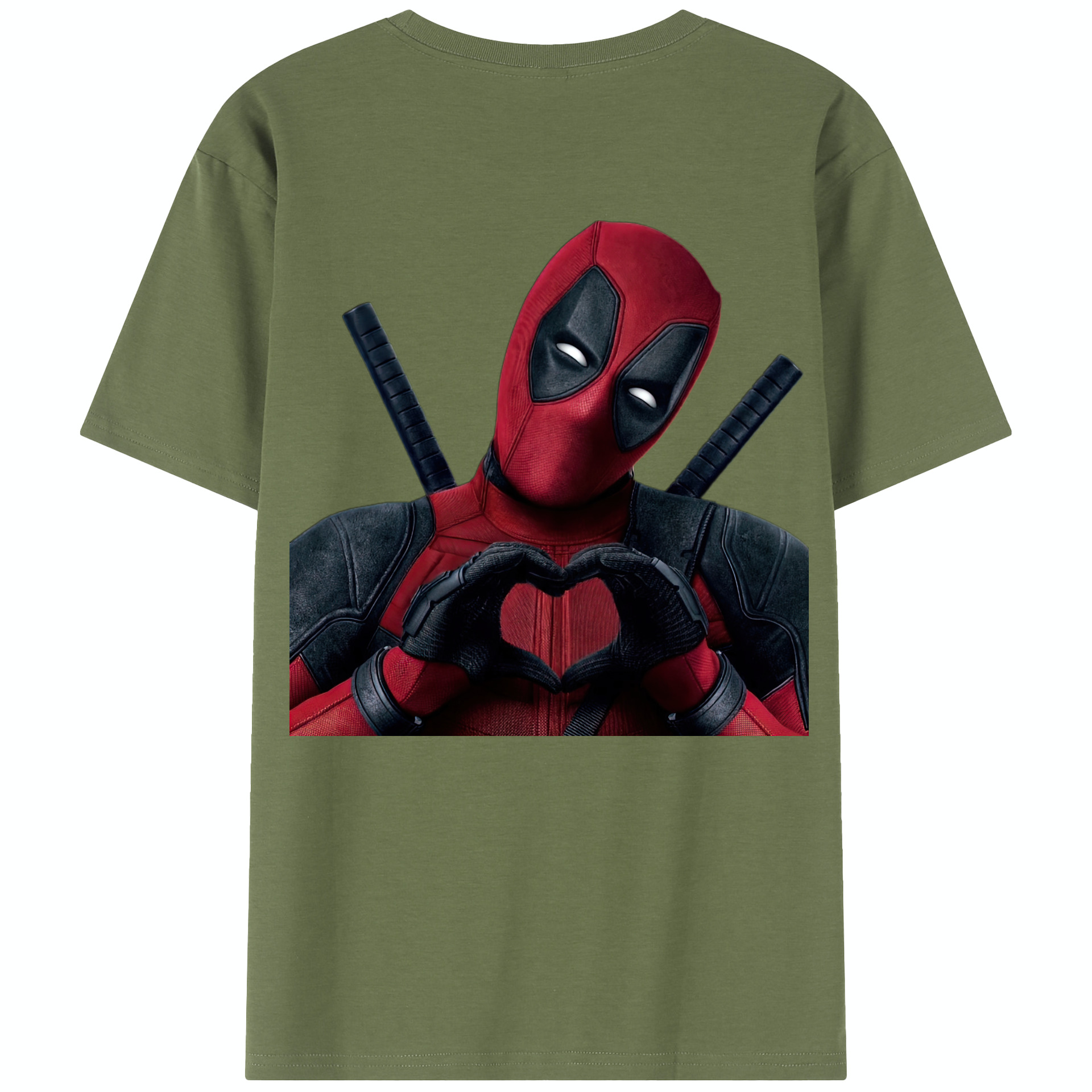 （画像用） Deadpool デッドプール 綿100％半袖Tシャツ（背面プリント）